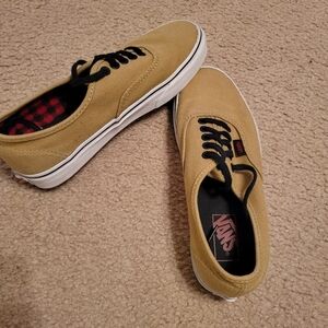 Vans Tan Canvas Sneakers